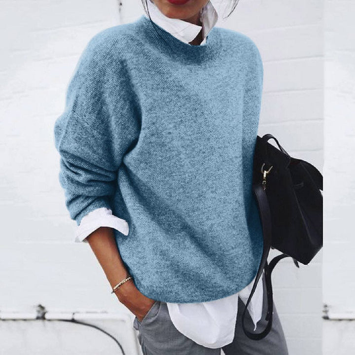 Elena | Women's Cashmere Sweater, Round Neck Classic Cut, Winter Knitwear