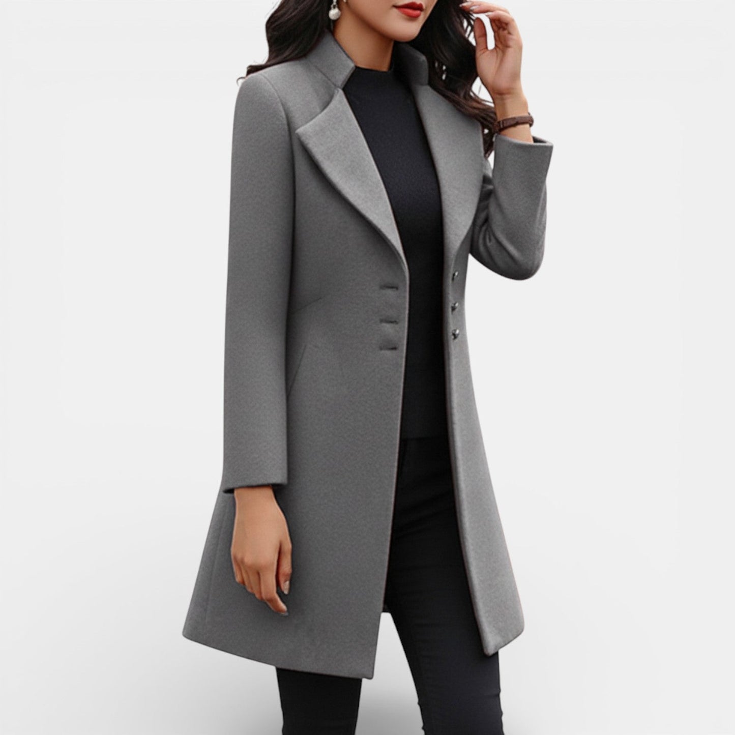 Celeste | Women's Fitted Winter Coat, Tailored Silhouette, Winter