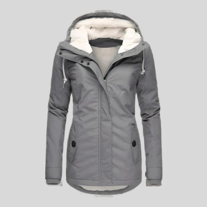 Magdalena | Women's Rain Jacket Waterproof Hooded Extended Back Hem Lightweight Windproof Functional Casual Everyday Autumn Winter