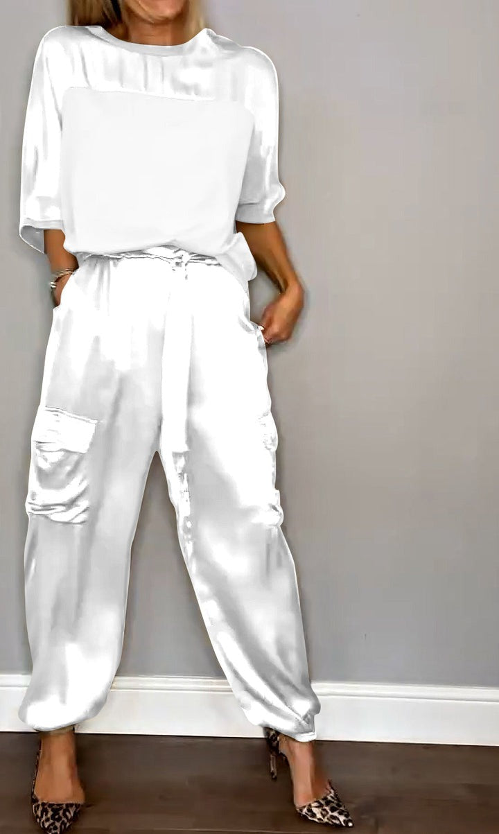 Alessandra | Women's Satin Lounge Set, Elegant Relaxed Fit, Winter