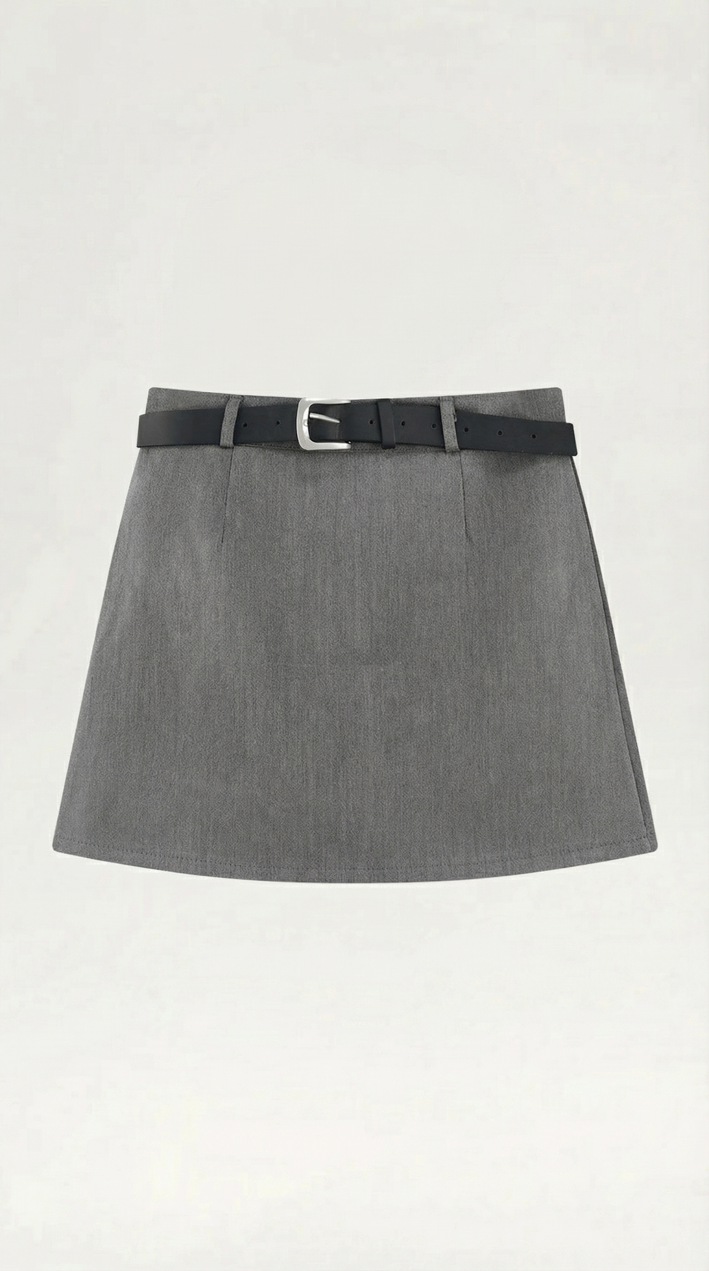 Women's Belted Faux Leather Mini Skirt