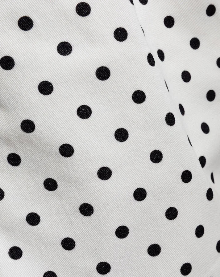 Women's Polka Dot Jacket with Button Front Closure and Relaxed Fit