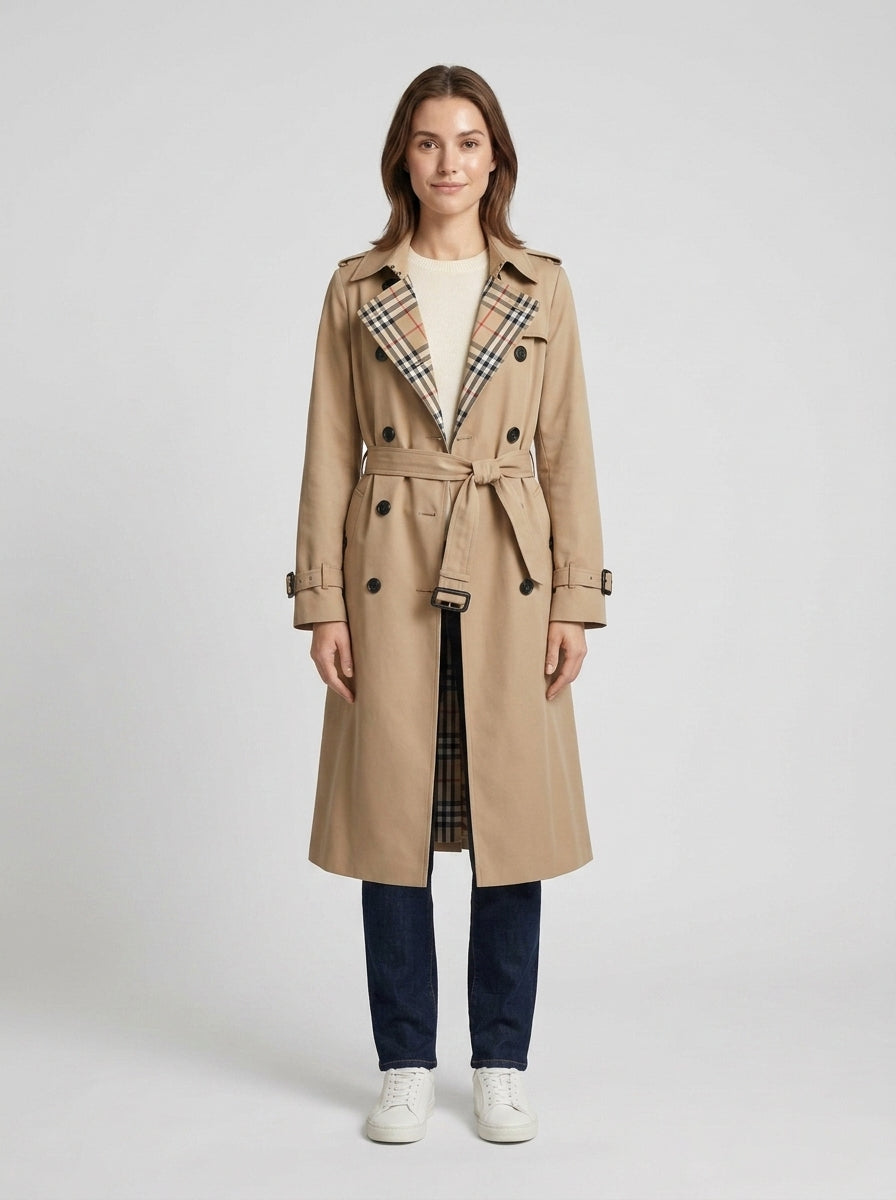 Diana | Women's Belted Trench Coat, Classic Structured Weather-Resistant, Autumn