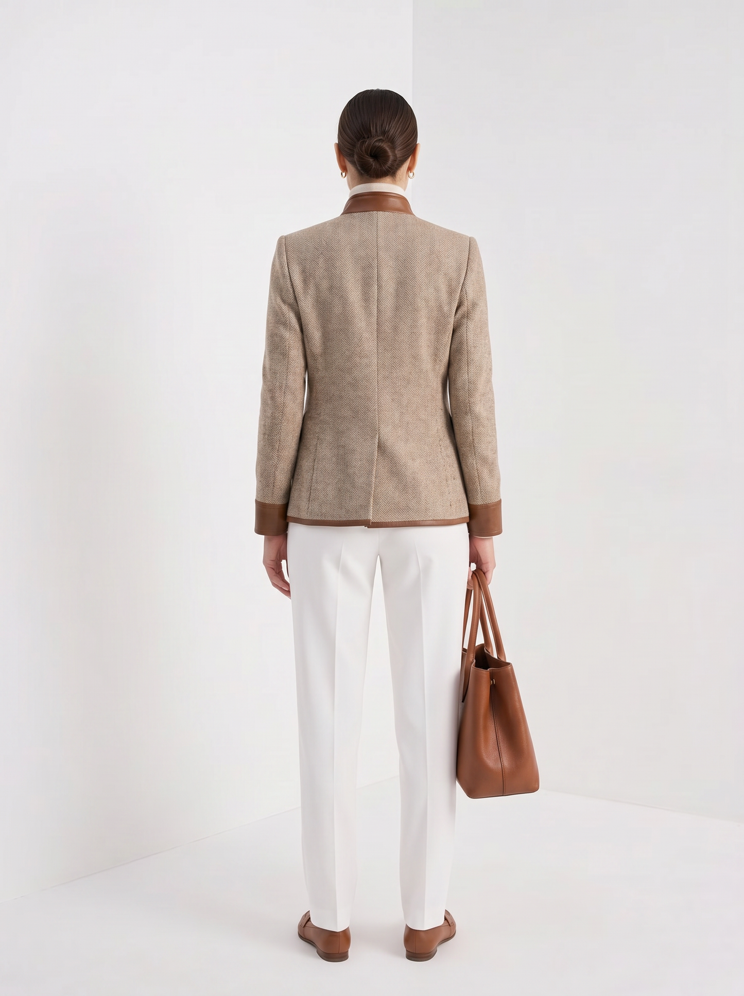 Beatrice | Women's Buttoned Collar Elegant Jacket, Recycled Polyester, Winter