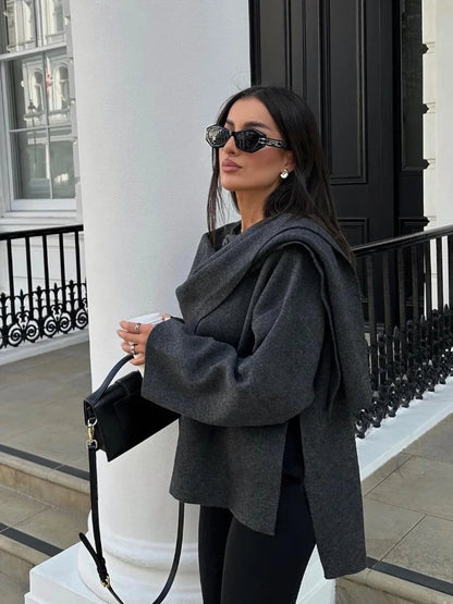 Carlotta | Women's Oversized Cape Coat, Statement Outerwear, Autumn