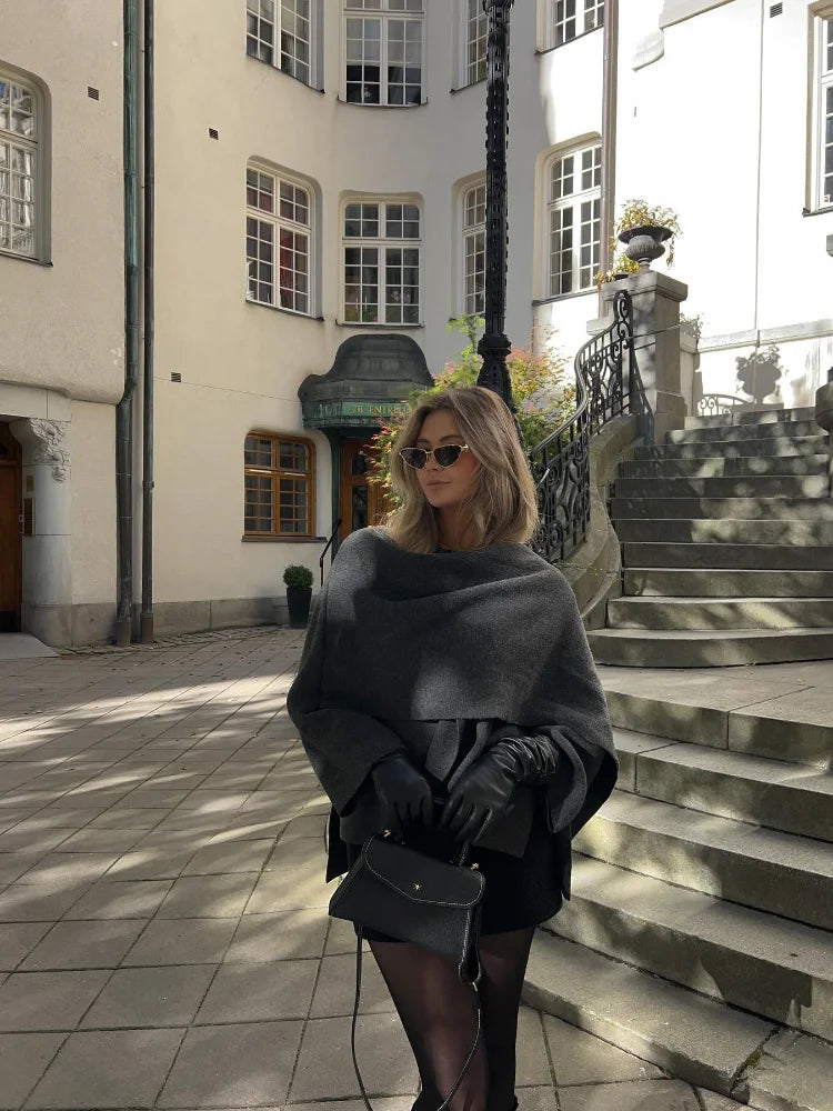 Carlotta | Women's Oversized Cape Coat, Statement Outerwear, Autumn