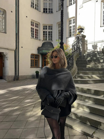 Carlotta | Women's Oversized Cape Coat, Statement Outerwear, Autumn