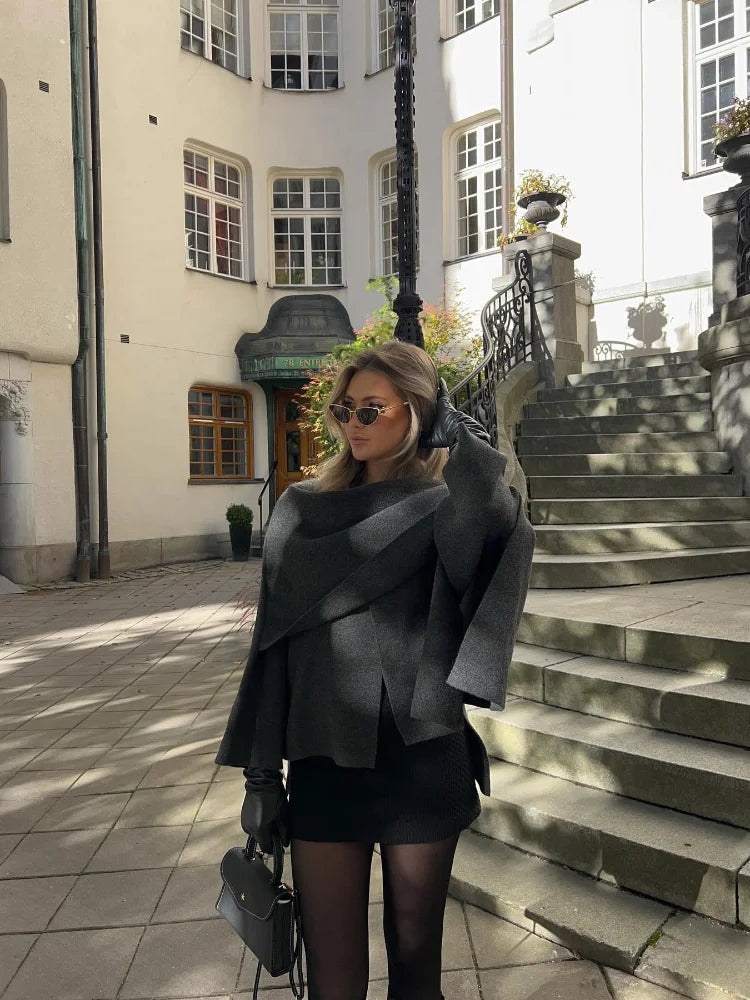 Carlotta | Women's Oversized Cape Coat, Statement Outerwear, Autumn