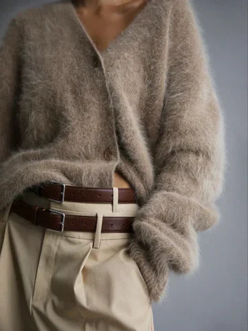 Ella | Women's Cashmere Cardigan, Relaxed Fit Elegant Layering, Winter