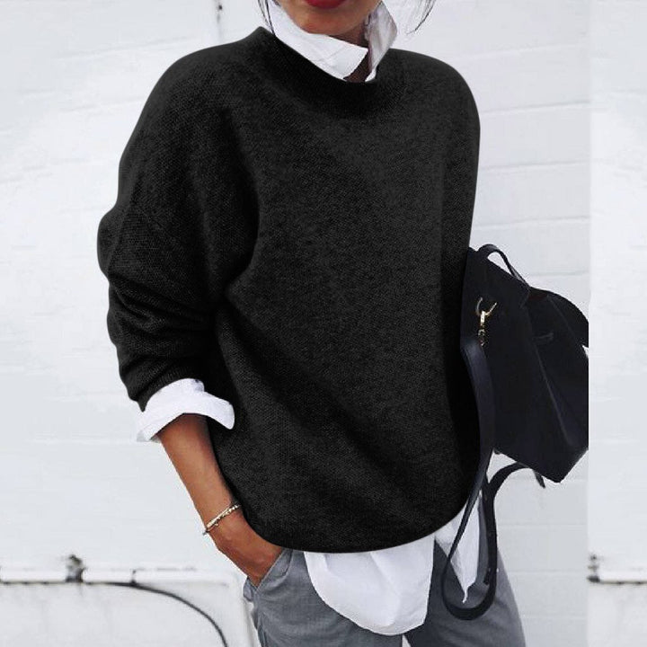 Elena | Women's Cashmere Sweater, Round Neck Classic Cut, Winter Knitwear
