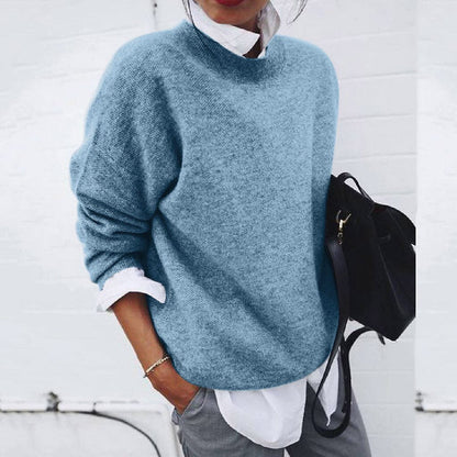 Elena | Women's Cashmere Sweater, Round Neck Classic Cut, Winter Knitwear