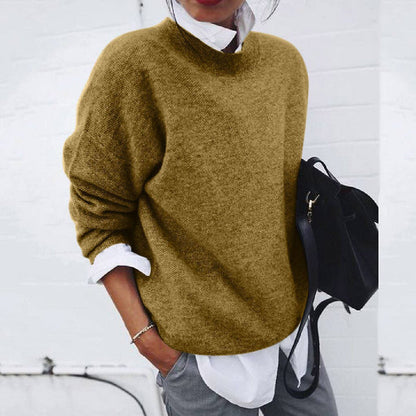 Elena | Women's Cashmere Sweater, Round Neck Classic Cut, Winter Knitwear