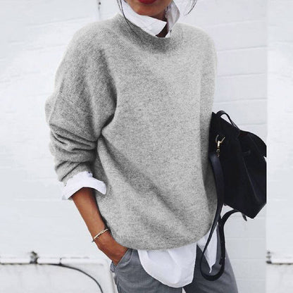 Elena | Women's Cashmere Sweater, Round Neck Classic Cut, Winter Knitwear