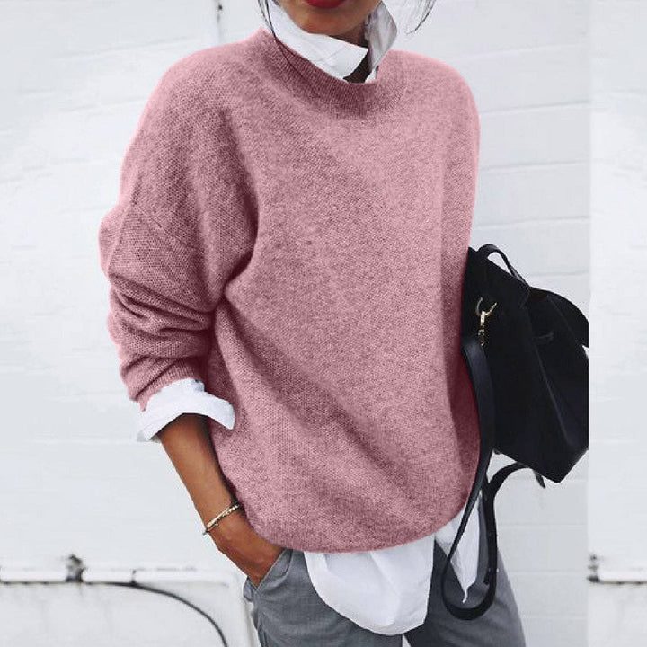 Elena | Women's Cashmere Sweater, Round Neck Classic Cut, Winter Knitwear