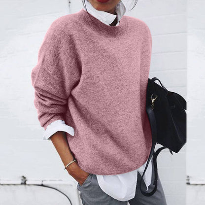Elena | Women's Cashmere Sweater, Round Neck Classic Cut, Winter Knitwear