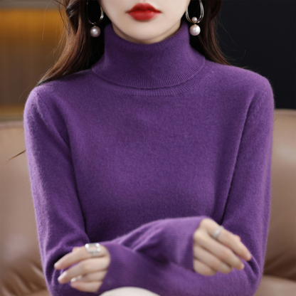 Emmie | Women's Cashmere Turtleneck Sweater, Premium Soft Knit, Winter