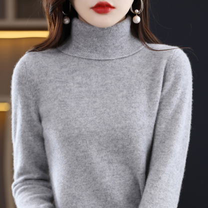 Emmie | Women's Cashmere Turtleneck Sweater, Premium Soft Knit, Winter