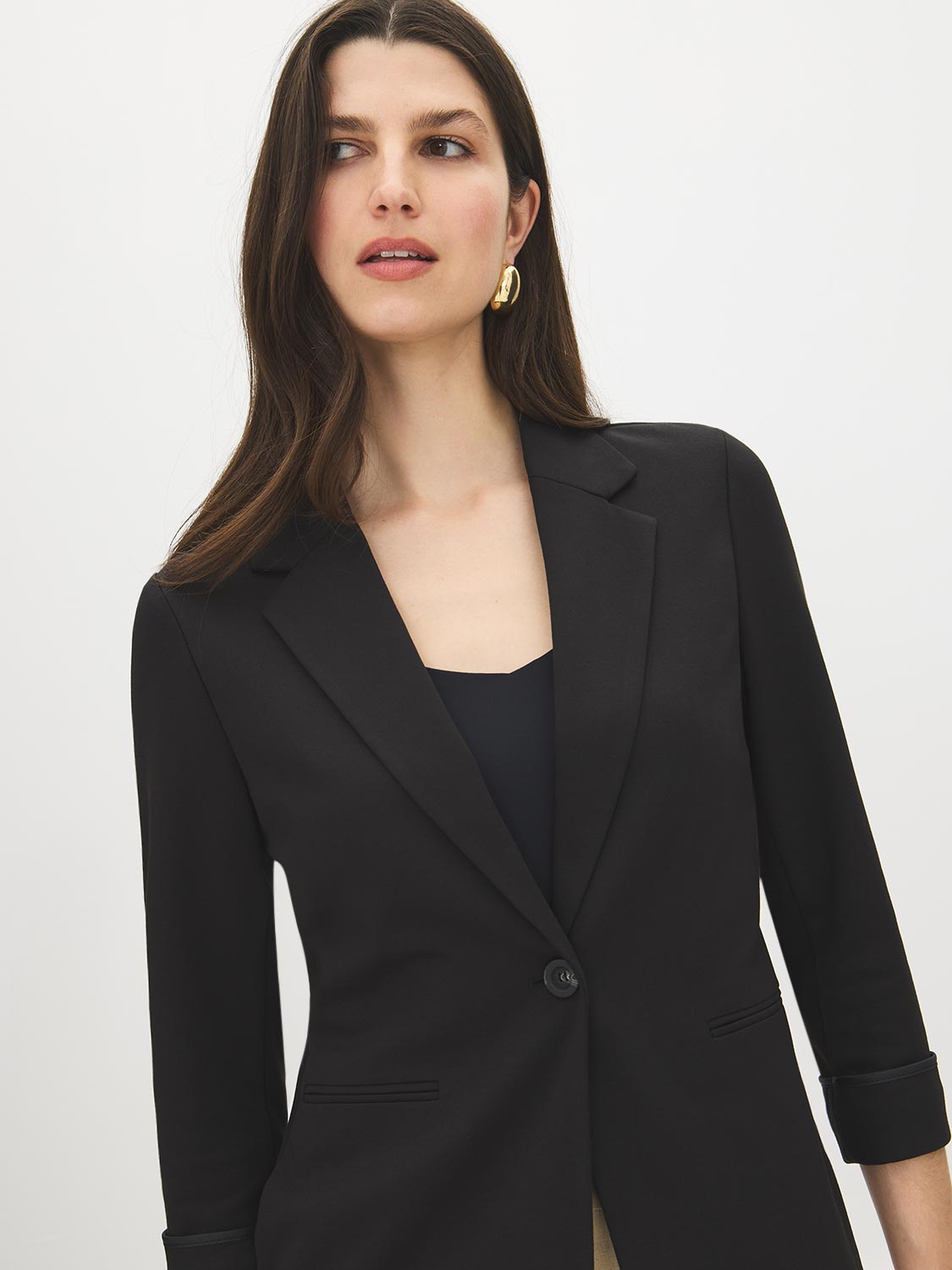 Margaux | Women's One-Button Blazer, Cuffed Sleeves Tailored, Autumn