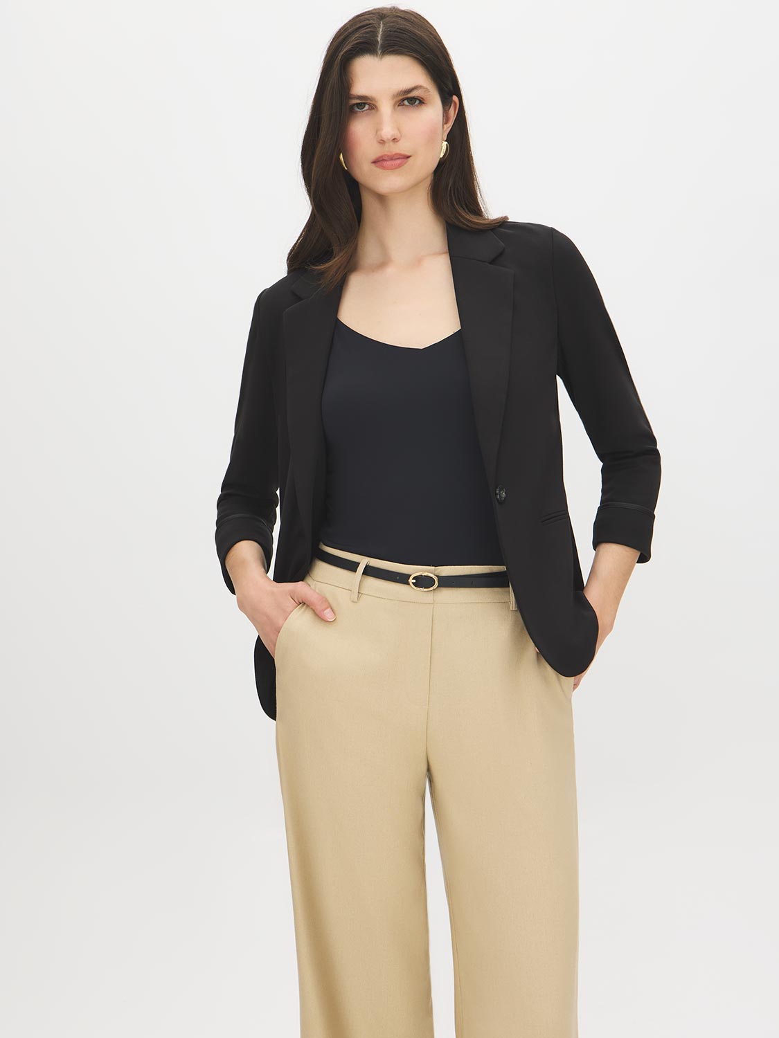 Margaux | Women's One-Button Blazer, Cuffed Sleeves Tailored, Autumn