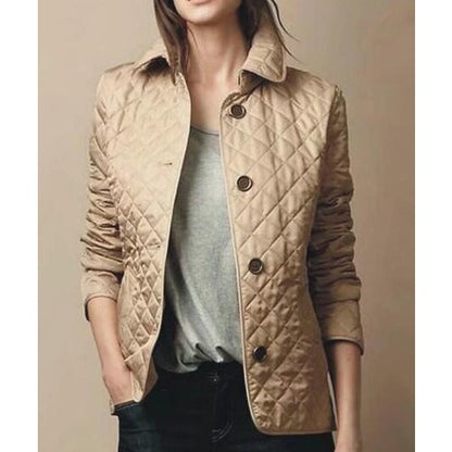 Sanne | Women's Diamond Quilted Casual Jacket, Slim Tailored Cut, Winter
