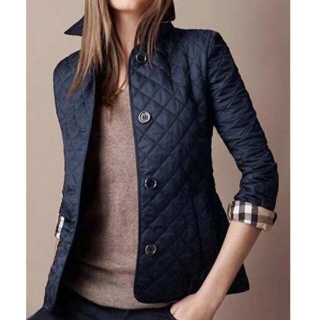 Sanne | Women's Diamond Quilted Casual Jacket, Slim Tailored Cut, Winter