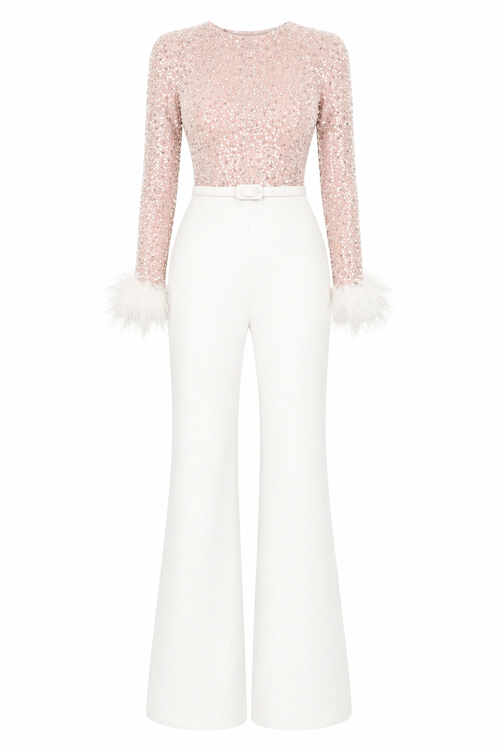 Women's Embellished Long-Sleeve Jumpsuit