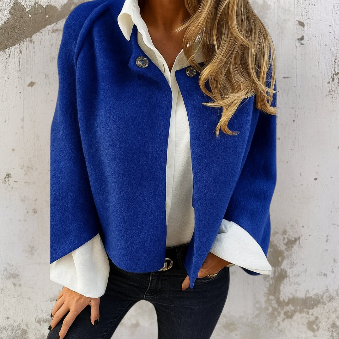 Nadine | Women's Fluffy Wool Cardigan, Button Front Casual Knit, Winter