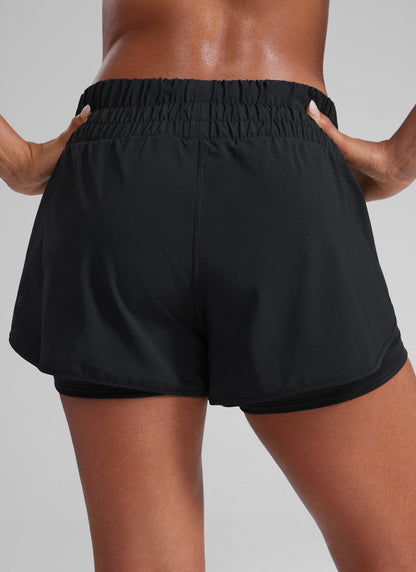 Women's High-Rise 2-in-1 Training Shorts with Pocket
