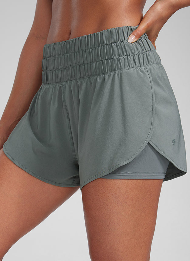 Women's High-Rise 2-in-1 Training Shorts with Pocket