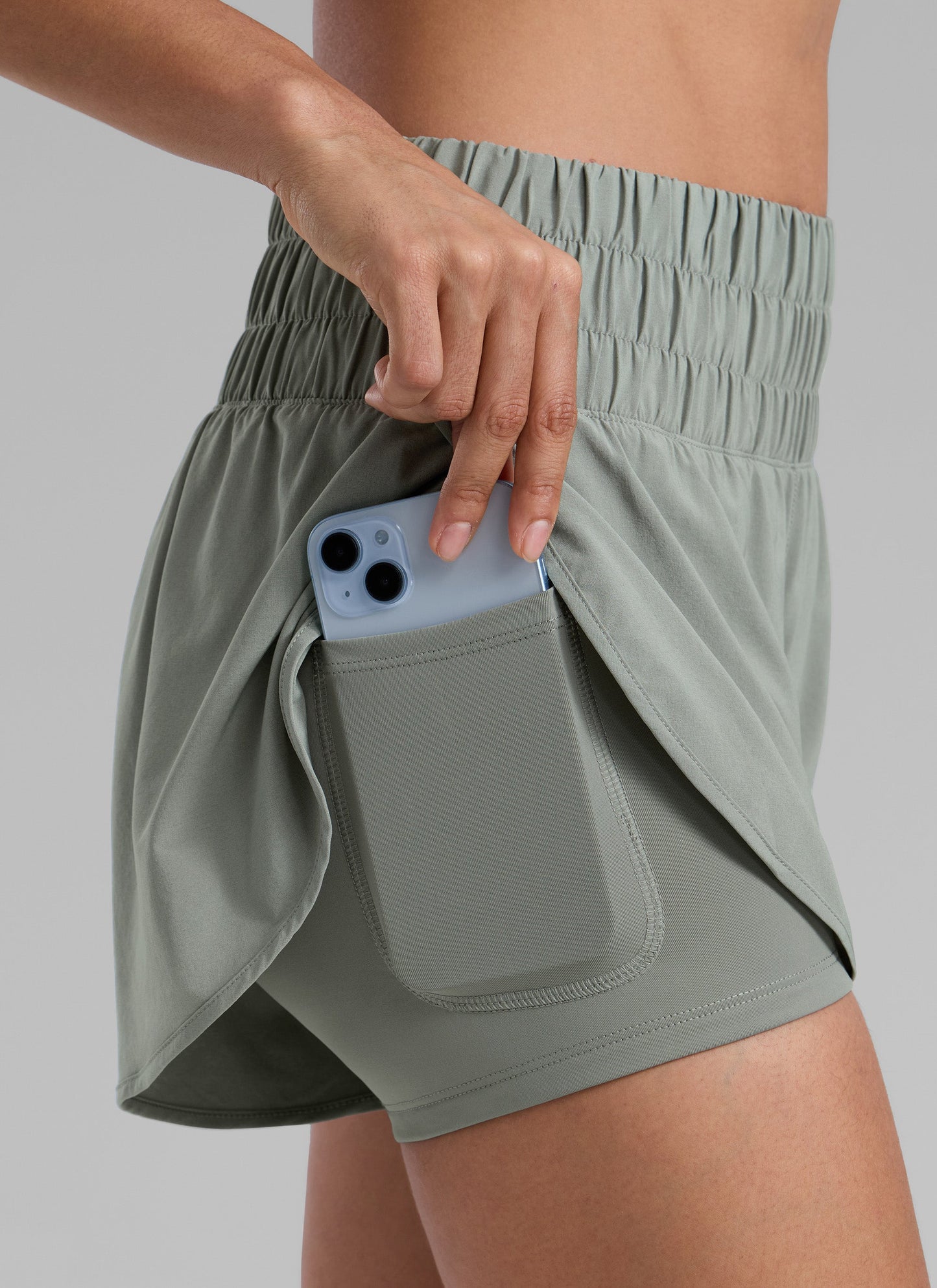 Women's High-Rise 2-in-1 Training Shorts with Pocket