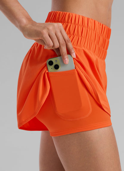 Women's High-Rise 2-in-1 Training Shorts with Pocket