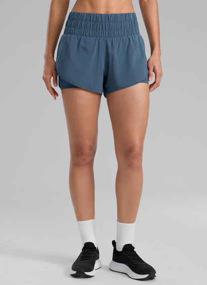 Women's High-Rise 2-in-1 Training Shorts with Pocket