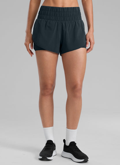 Women's High-Rise 2-in-1 Training Shorts with Pocket