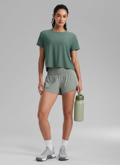 Women's High-Rise 2-in-1 Training Shorts with Pocket
