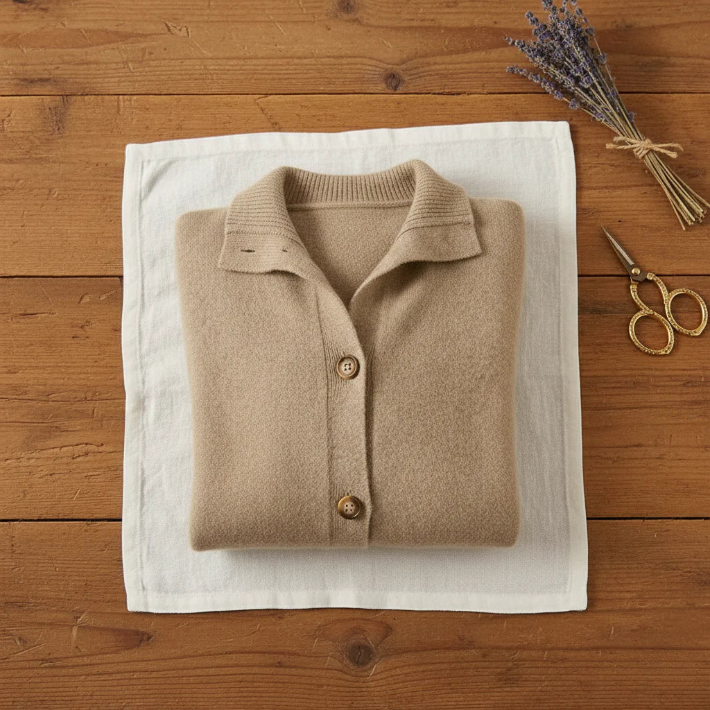 Laila | Women's Cardigan Cotton Button Front Collar Sleeveless Soft Relaxed Layering Chic Casual Everyday Autumn Winter Knitwear Cosy