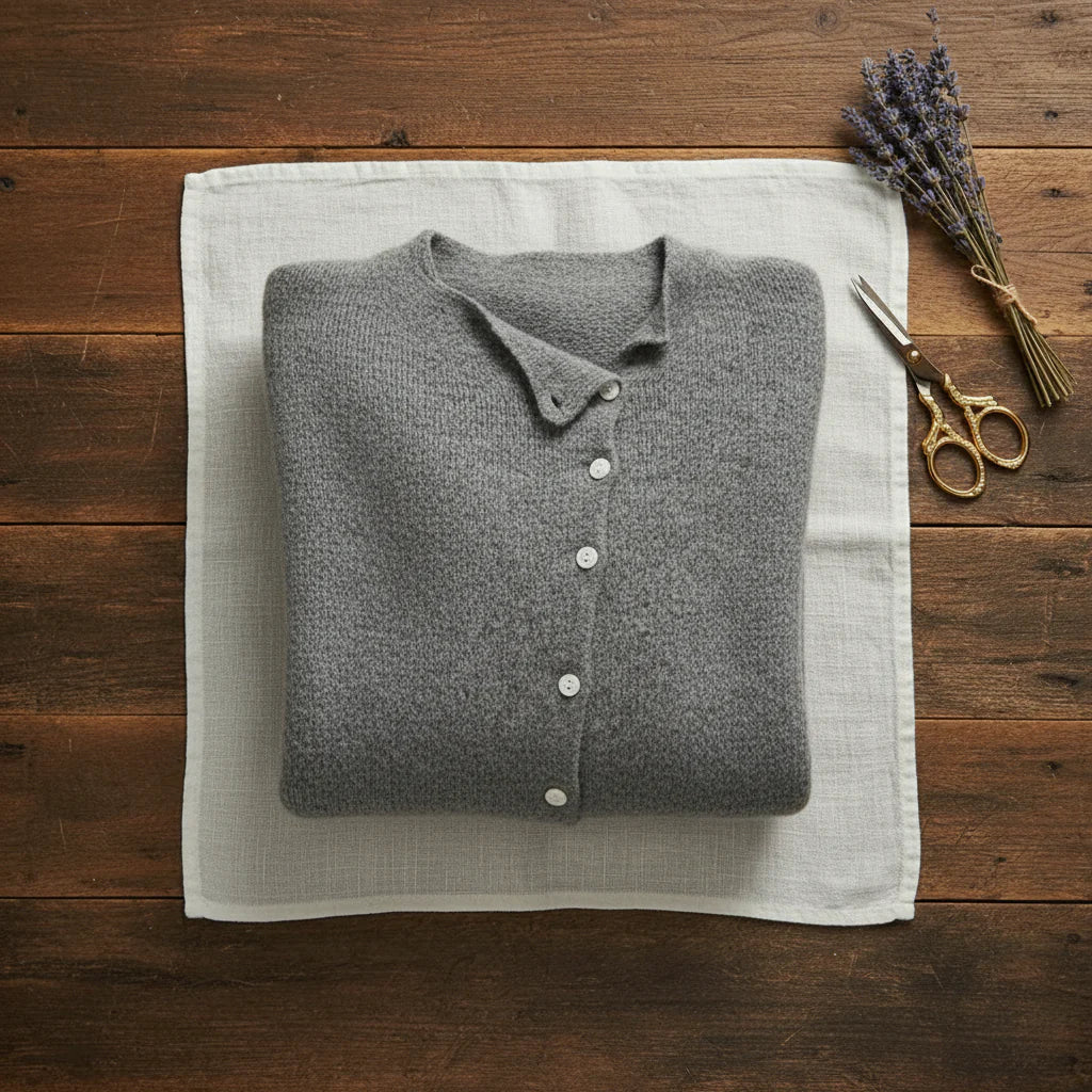 Laney | Women's Cardigan Cashmere-Blend Button Front Soft Luxurious Relaxed Warm Layering Chic Feminine Casual Everyday Autumn