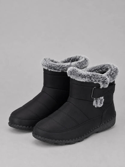 Lara | Women's Snow Boots Faux Fur Lined Warm Padded Ankle Waterproof Grippy Sole Winter Cosy Casual Everyday Outdoor
