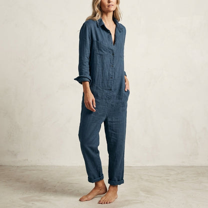 Elvinae | Women's Linen Jumpsuit, Relaxed Summer Fit, Summer