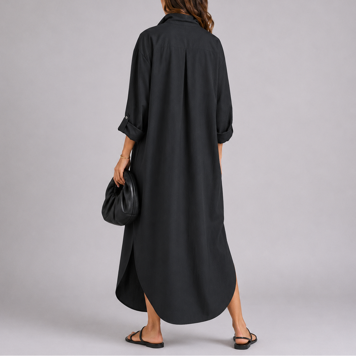 Olivia | Women's Relaxed Linen Shirt Maxi Dress, Lightweight, Summer