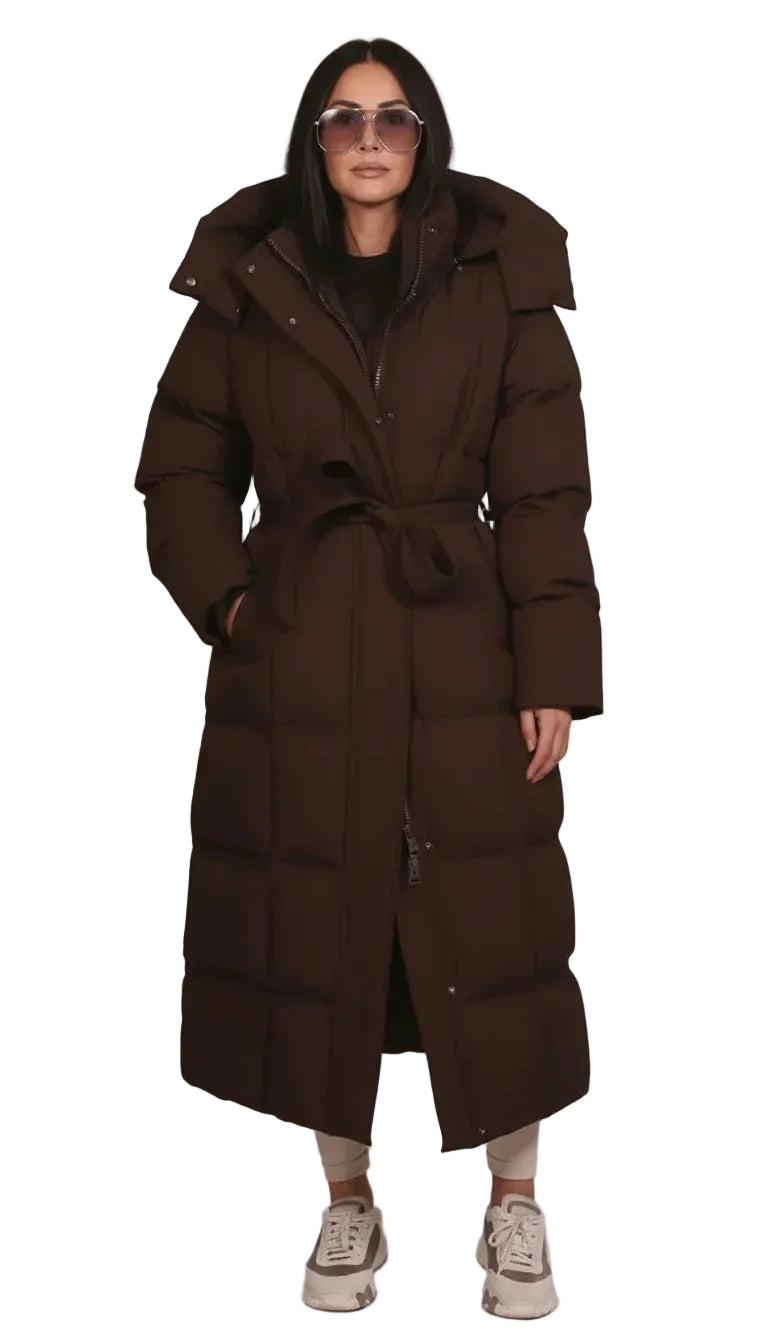 Scarlett | Women's Long Padded Winter Coat, Hooded Insulated Warm, Winter