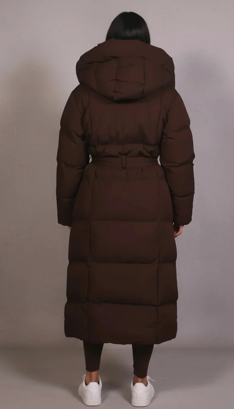 Scarlett | Women's Long Padded Winter Coat, Hooded Insulated Warm, Winter