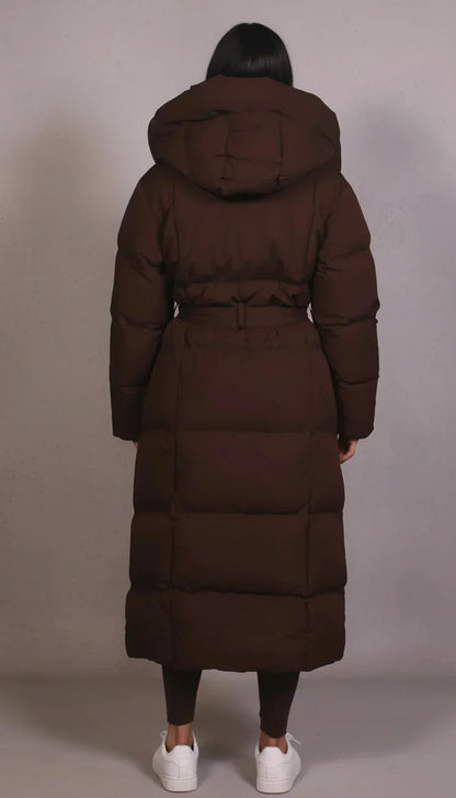 Scarlett | Women's Long Padded Winter Coat, Hooded Insulated Warm, Winter