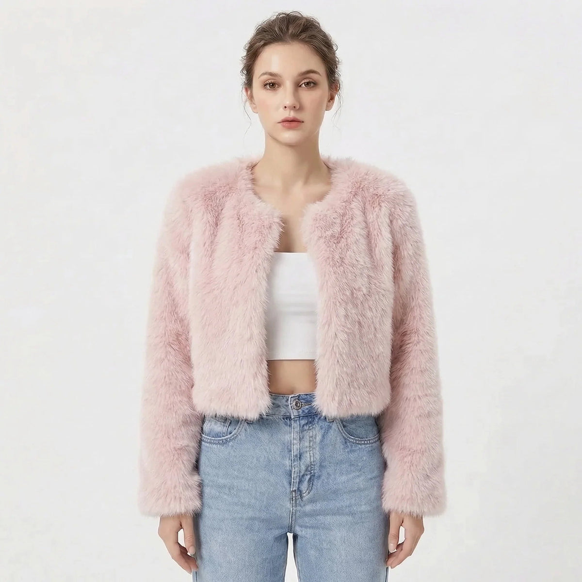 Lucille | Women's Jacket Luxe Faux Fur Soft Plush Warm Collared Statement Cosy Chic Feminine Occasion Everyday Autumn Winter