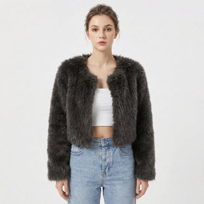 Camille | Women's Luxe Faux Fur Jacket, Statement Outerwear, Winter