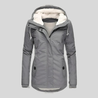 Magdalena | Women's Rain Jacket Waterproof Hooded Extended Back Hem Lightweight Windproof Functional Casual Everyday Autumn Winter