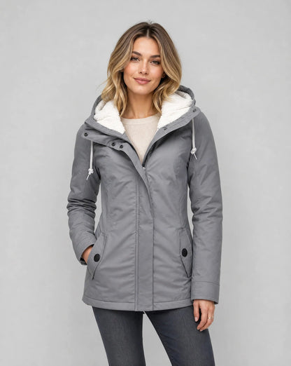Magdalena | Women's Rain Jacket Waterproof Hooded Extended Back Hem Lightweight Windproof Functional Casual Everyday Autumn Winter