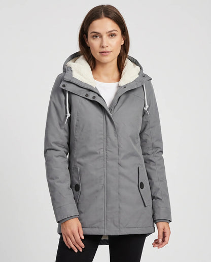 Magdalena | Women's Rain Jacket Waterproof Hooded Extended Back Hem Lightweight Windproof Functional Casual Everyday Autumn Winter
