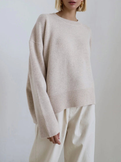 Mara | Women's Sweater Oversized Crewneck Knit Relaxed Soft Cosy Warm Layering Chic Casual Everyday Autumn Winter Knitwear Comfort