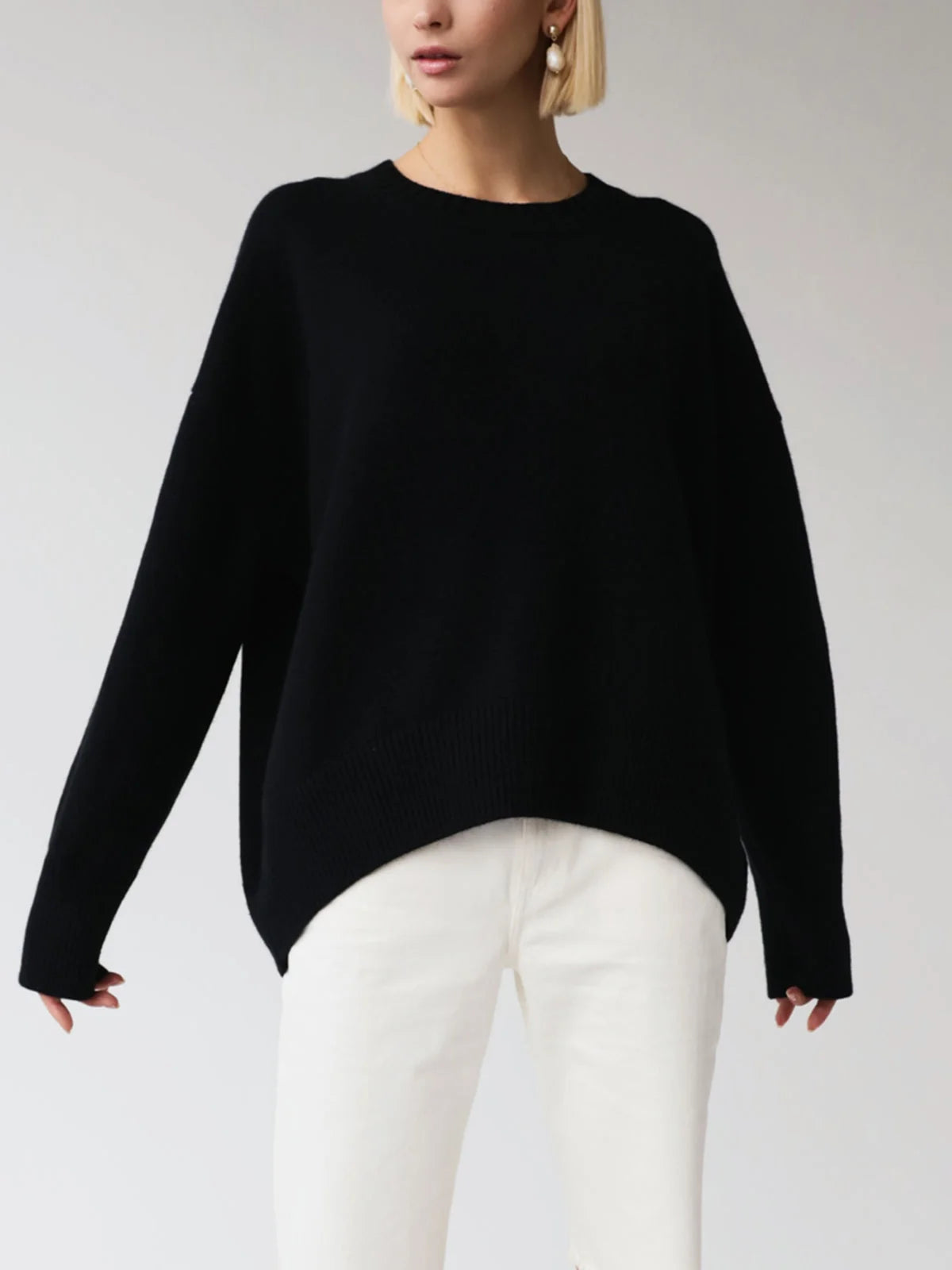 Mara | Women's Sweater Oversized Crewneck Knit Relaxed Soft Cosy Warm Layering Chic Casual Everyday Autumn Winter Knitwear Comfort