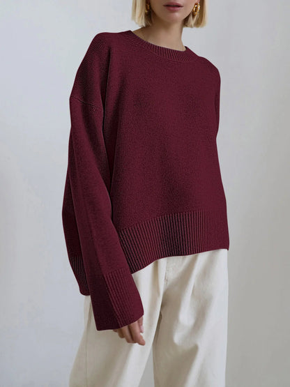 Mara | Women's Sweater Oversized Crewneck Knit Relaxed Soft Cosy Warm Layering Chic Casual Everyday Autumn Winter Knitwear Comfort